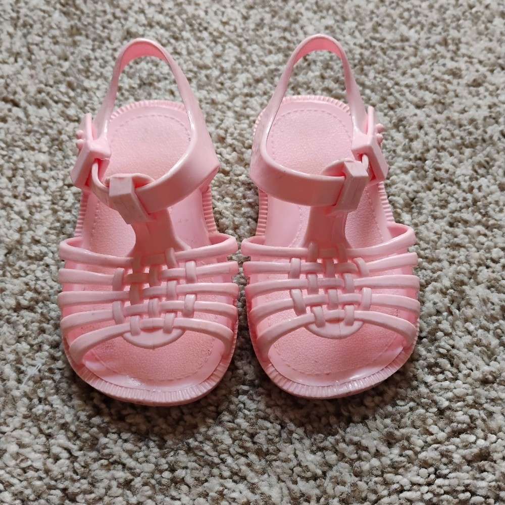 Vintage 1980s Infant Jelly Sandals | Pink Jellies | Size Infant 3